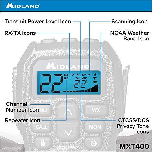 Midland MXT275 MicroMobile RepeaterCapable GMRS Radio 15W